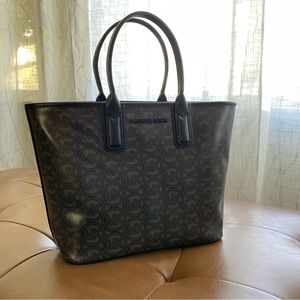 MICHAEL KORS Jodie Small Logo Jacquard Tote Bag In Black